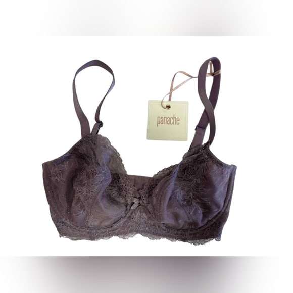 Panache NWT Plunge Ava Lace Lilac Bra Size 28F - Picture 1 of 6